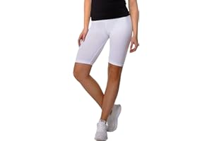 BeComfy Pantaloncini da Ciclista da Donna 1/2 Leggings in Cotone Pantaloncini Sportivi Corto al Ginocchio Opaco Rosso Nero Blu Giallo Grigio Grafite Bianco 36-56