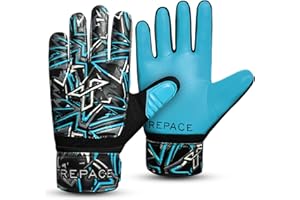 Trepace Goalkeeper Gloves for Boys Kids | Grip In Technology Kids Goalkeeper Gloves | Durable & Comfortable Goalie Gloves kids |Anti Slip Palm Protection Football Gloves