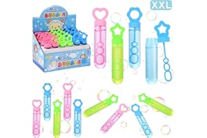 Herefun Bolle di Sapone, 24 Flaconcini Bolle di Sapone Bambini, Tubetti di Sapone, Wedding Bubbles 35ml Bastoncini di Bolle per Matrimonio, Compleanno, Battesimo, Giochi da Esterno per Bambini