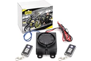‎AREA1 Area1 Motorrad Motorroller Alarmanlage "Easy 2 Fit" einfache Montage / 12V / Universal / 2 Funkfernbedienungen / 125dB / Diebstahlschutz kompatibel mit