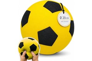 alldoro Skumboll, Ø 20 cm, extra mjuka mjuka bollar, fotboll för barn från 0 år, tyst och lätt, boll för inomhus och utomhus