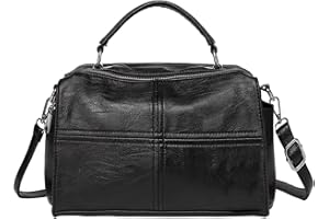 VASCHY Borsa Tracolla Donna, Borse Donna Moda Borse a Mano Donna Borse Spalla Pelle Borsette Donna Tracolla Media Borse Tote con Manico Superiore Nero Regali Festa Della Mamma