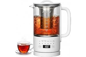 0,6 l multifunktionell vattenkokare, med 6-i-1 matlagningsläge (te/bakverk/stewing), 24-timmars timer och temperaturkontroll
