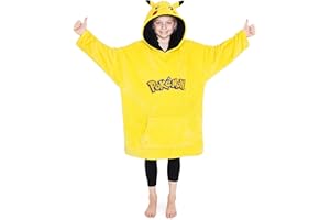 Pokémon Bluza w kratę, ponczo polarowa bluza z kapturem dla dzieci