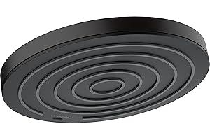 hansgrohe Pulsify S - wassersparende Kopfbrause (EcoSmart), Duschbrause (260 mm), Regendusche mit 1 Strahlart für Wand- oder Deckenmontage, Brausekopf mit Antikalk-Funktion, Mattschwarz, 24141670