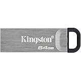 Kingston DataTraveler Kyson Drive Flash USB3.2 64 GB, con Elegante Guscio in Metallo senza Cappuccio Protettivo