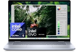 Dell Inspiron 16 PC Portable 2-en-1 écran 16" FHD+ (1920 x 1200), Intel Core Ultra 5 Series 1, Graphique Intel, 16 Go RAM, 512 Go SSD, Windows 11 Home, Clavier AZERTY rétroéclairé, Bleu