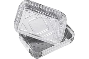 Yardwe 30 unidades de bandejas de aluminio para barbacoa de aluminio pequeñas de aluminio para accesorios Weber (570 ml)