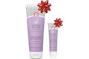 First Aid Beauty - KP Bump Eraser Body Scrub with 10% AHA, Keratosis Pilaris Skin Exfoliater with Glycolic and Lactic acids, Helps Reduce Chicken Skin Bumps, Safe for Sensitive Skin,226g + Bonus 28.3g