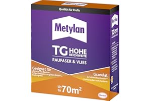 Metylan TG Hohe Reichweite Raufaser und Vlies Granulat, Tapetenkleister für Raufaser-, Papier und Vliestapeten, einfach anzuwendender Kleister, transparent, 1x500g