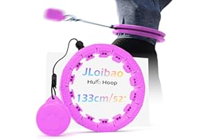 JLoibao Weighted Hula Circle Hoop for Adults With Sweet Weight Ball, Infinity Fiteness Hoop Plus Size, Include 24 Detachable Links, for Women Smart Exercise Equipment