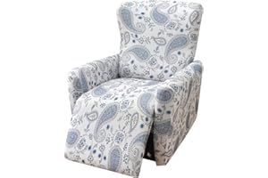 WWQQKJ 4-Pezzi Copripoltrona Relax Reclinabile Universale, Moderna Fodere Copripoltrona Reclinabile 1 Posto Elasticizzato Lavabile Rimovibile,Copertura per Poltrona Reclinabile(Color 01)