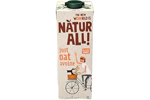 IPARLAT Just Oat Naturall - Lait d'avoine, Idéal pour les amateurs de café ou pour accompagner vos petits déjeuners, Durable, 100% recyclable, (Format : 1L, carton de 6 unités)