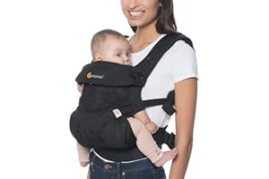 Ergobaby Baby Carrier, 4-Position 360 Cool Air Mesh for Newborn to Toddler (0-3 yrs), Ergonomic Child Carrier & Backpack, Onyx Black