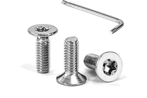 Tunejoy Vis à Tête Fraisée Torx M4 x 12 mm Vis à Six Pans Creux en Acier Inoxydable A2 V2A à Tête Fraisée Métaux avec Clé T20 Filetage Complet 30 Pièces