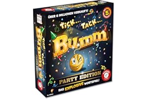 Piatnik 6483 Tick Tack Bumm Party-Edition des Spieleklassikers | ab 12 Jahren geeignet | Das Explosive Wortspiel | Denken, Schlagfertigkeit und Vorstellungsvermögen sind gefordert, Mehrfarbig