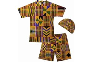 chaqlin Conjunto de traje de baño para niños de manga corta Top Board Shorts Swim Cap 3 piezas Moda Trajes de baño Bikini Sets 5-14 años