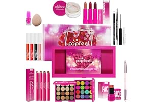 LHLXZQ Set de Maquillaje, Kit de Cosméticos Profesional con Eyeshadow Pintalabios Brillo de Labios Corrector Colorete Máscara Eyeliner Pinceles, Paleta Maquillaje Portátil para Niñas Mujeres#2