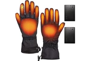 WSNDY Electric Heated Gloves, Waterproof Winter Thermal Heating Mitts for Men/Women, Screen Touch Winter Electric Warm Gloves Battery Operated Motorcycle Gloves for Riding Cycling Fishing Ski Hiking