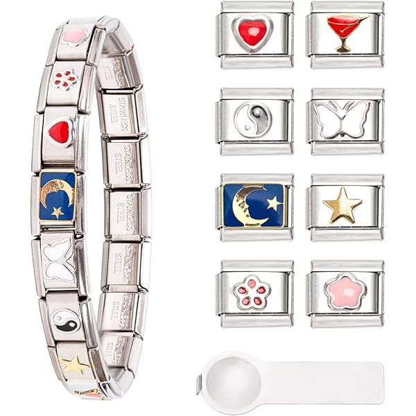 Charm Nomination Argento 925 Smaltato Per Bracciale Composable - Design Classico, Senza Pietre