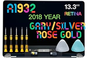Seven Puppy Replacement New A1932 LCD Full Assembly for Air Retina 13.3" 2018 A1932 LCD Display Full Assembly 2018 Year EMC 3184 MRE82 (Space Gray)