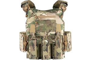 VOTAGOO Taktische Weste mit Schnellabwurfsystem Abnehmbarer Magazintasche – Kampfweste Atmungsaktive Kampfausrüstung, für Outdoor