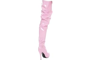 Crotch platå, overknee höga klackar svart, röd, rosa eller