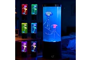 Songlypian Quallen Lampe,Lavalampe,LED Jellyfish Lamp 17 Farben 4 Lichtmodi,Quallen Aquarium Auallen mit Farbwechsel für Dekoration für für Entspannung Schlafzimmerdekoration,Weihnachtsgeschenke
