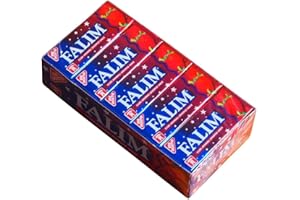 Falim Kaugummi mit Erdbeeraroma ohne Zucker (20 x 5 Stück/140g)