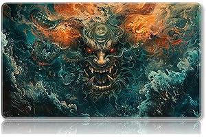 Mipikel Tapete de juego para MTG, tapete de juego con zonas, tamaño 24 x 14 pulgadas, TCG y tapete de juego de mesa para tarjetas, bolsas de almacenamiento gratis, alfombrilla de mouse (colorido 8, no