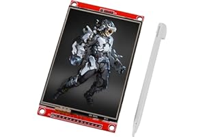 DORHEA 3,2-Zoll-SPI-Modul, Touchscreen-Schild-Anzeigemodul, SPI-Seriell, ILI9341, 320 x 240, 5 V, 3,3 V, mit Touch-Stift