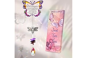 MESTECTPET Daughter from Mum Dad, Crystal Suncatcher Gifts, Birthday, Wedding, Anniversary Graduation Gifts for Daughter