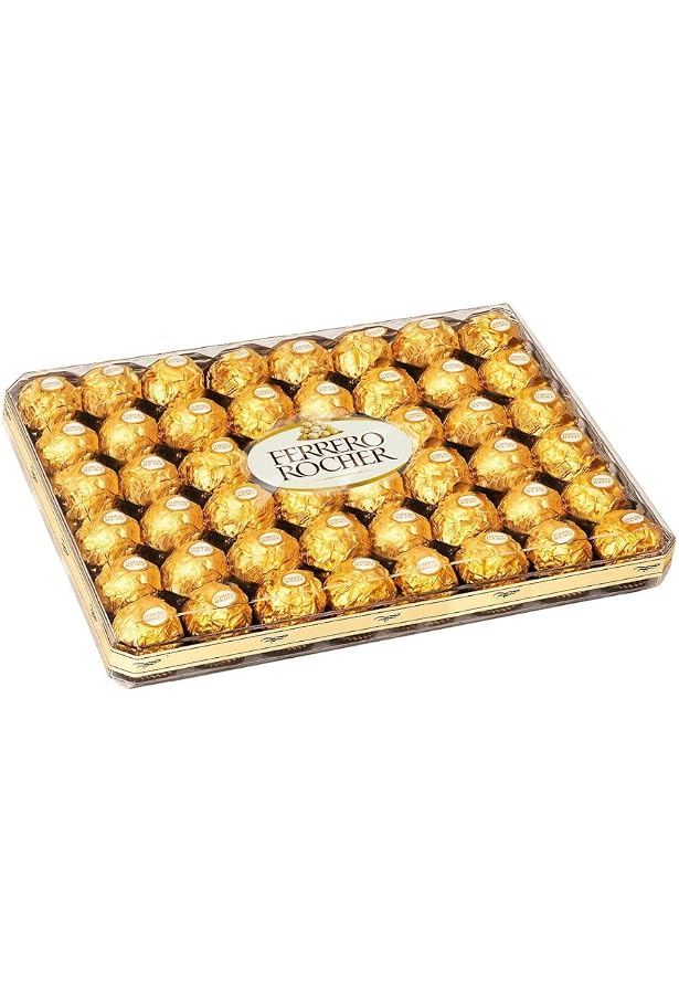 Ferrero Rocher - Chocolats Noisette - Boîte Plate 48 Pièces - Date Expiration 19/01/2025