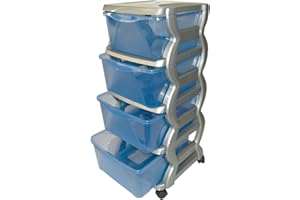 Bama 99003 Cassettiera con Ruote, Bianco, 36 x 40 x 80 cm