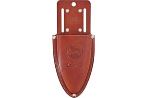 Original LÖWE Leder Premium Holster - 9809 | Gürteltasche braun für Gartenschere mit Gürtel-Clip zur Aufbewahrung am Gürtel oder Hosentasche | Made in Germany | 100% echtes Leder