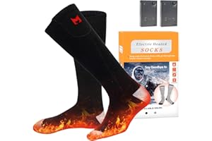 Heated Socks, MUTOUHE Electric Heated Socks for Men Women, Battery Foot Warmer Socks for Winter Outdoor Sports - Skiing, Camping, Fishing, Hiking
