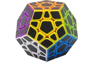 Coolzon 3x3 Megaminx Puzzle Cube Nouveau Cubo Autocollant de Carbone Fibre Ultra Rapide