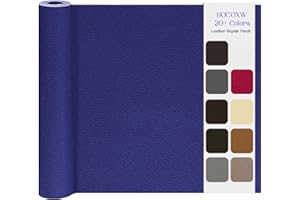 HOCOXW Patch de Réparation Cuir 160 X 40 cm, Simili Cuir Autocollant-Rouleau Adhesif Cuir-PU Patch Cuir Auto-adhésif Rénovation pour Canapé, Siège de Voiture, Sacs à Main, Vestes, Meubles.(Bleu Cyan)