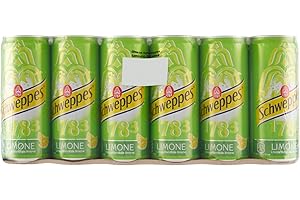 Schweppes Bibita Analcolica Gassata, Limone - Confezione da 24 x 330 ml