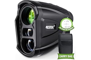 Telemetro Golf Caccia Telemetro MESTEK Laser Rangefinder Golf 600M 660Yard Ingrandimento x6 Blocco Bandiera Precisione Misura Distanza della Velocità Ricarica USB Leggero e Portatile per Golf Caccia
