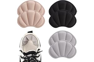 MELEBELLOT 3 Paare Fersenhalter Fersenpolster Fersenschutz, Selbstklebende Einlegesohlen Gegen Rubbing und Blasen Heel Aufkleber Anpassungen die Länge der Schuhe Schuhfersenpolster(Schwarz+beige+grau)