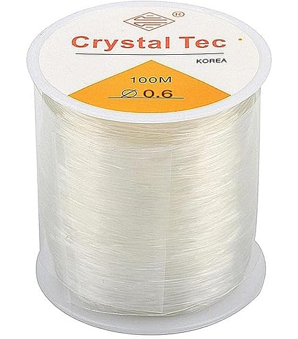 KYSUN 2 Pièces 100m Fils De Perles Élastiques, Fil Cristal