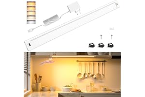 ‎WOBANE WOBANE Unterbauleuchte küche LED Dimmbar,5 Lichtfarben,60cm LED Lichtleiste mit Berührungsloser Sensor,Heller LED küchenbeleuchtung,Unterschrank Beleuchtung für Schrank,Werkbank,Regale,1400Lumen