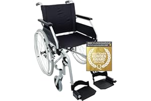 ‎BESCOMEDICAL Rollstuhl Primus MS 2.0 - faltbarer Transportrollstuhl - Reise-Rollstuhl mit Steckachsensystem - Sitzbreite 46 cm - Faltrollstuhl - Transitrollstuhl