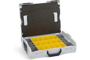 System porządkowania na śruby | L-BOXX 102 (szary) z zestawem pojemników B3 | profesjonalna walizka na narzędzia, pusta w zestawie skrzynka asortymentowa, wkłady