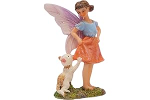 PRETMANNS Fairy Garden Fairies – Cute Accessories for Indoor or Outdoor Miniature Garden – Figurine Ava with Cat - 1 Piece
