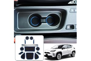 Ruiya Maty gumowe kompatybilne z Toyota Yaris Cross 2021/2022, mata gumowa do szczelin w drzwiach, Yaris Cross, maty antypoślizgowe, podłokietniki, uchwyt na napoje, mata na konsolę środkową, maty antypoślizgowe, do szwów drzwiowych, mata antypoślizgowa