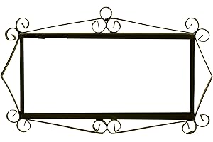 ART ESCUDELLERS Żelazna rama 4 płytki kwiat/mozaika MEDIANO 10 cm x 21,5 cm czarna żelazna rama do łatwego zawieszenia na ścianie do płytek Mozaico MEDIANO i FLOR MEDIANO