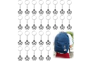 Zfseyuh 26 Pz Portachiavi Pallone da Calcio Mini Regalo per Borsa, Decorazione Zaino