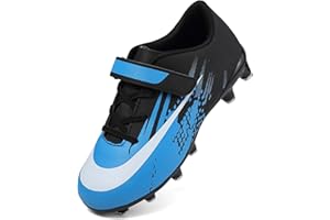 Dhinash Boys' Football Boots Astro Turf Trainers Kids Girls Cleats Soccer Shoes Teenager Outdoor Athletics Sport Sneakers Spike Football Shoes Unisex